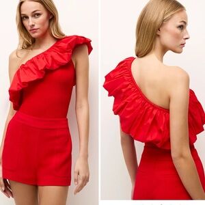 NWT Marie Oliver one shoulder ruffle Lucy top